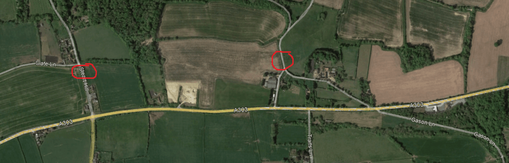 Satellite photo of the A303 in Somerset to outline the SentriGate case study